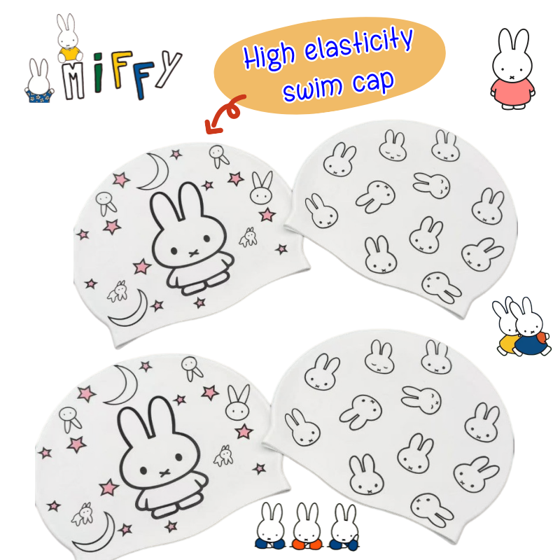 Model Kit New - Neue Miffy Rabbit Hochelastische Badekappe mit