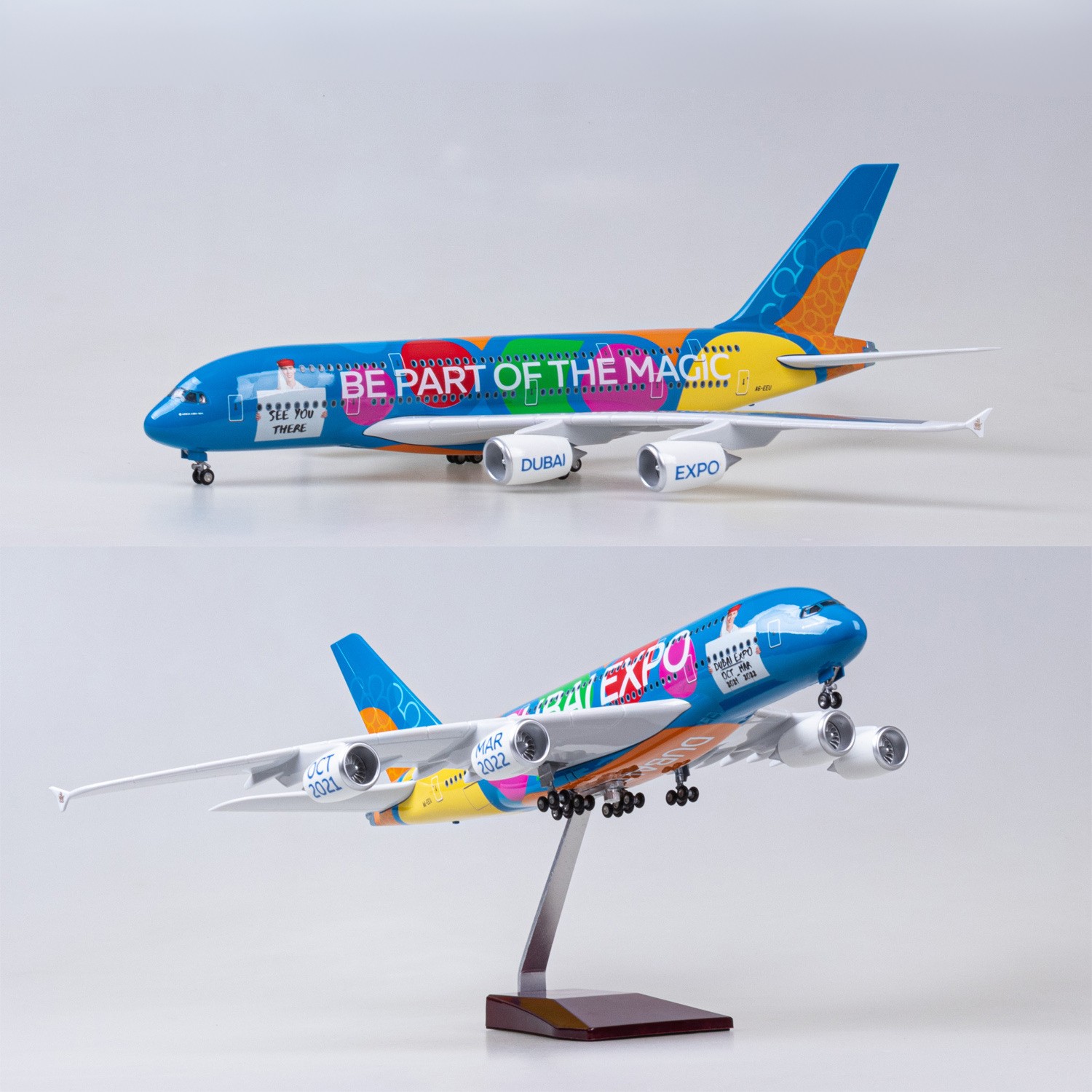 Model Kit Airplane - Emirates EXPO A380 im Maßstab 1:160,