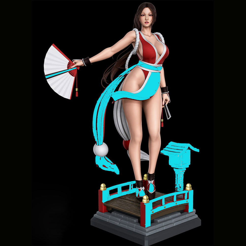 Model Kit Reshiram - 1/24 Sexy Langhaariges Mädchen Miniatur-Harzstatue 75mm