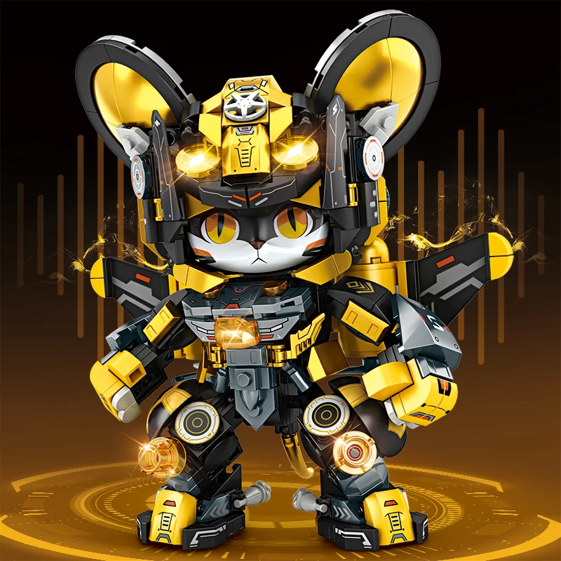 Model Kit New - 2025 Kung-Fu-Stil 12-in-1-Bausteine-Set mit mechanischem Panda
