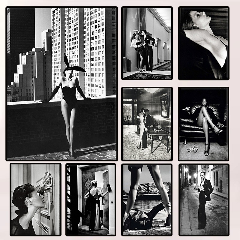 Model Kit Nuke Matrix - Schwarz-Weiß Mode Sexy Nackte Frau Poster