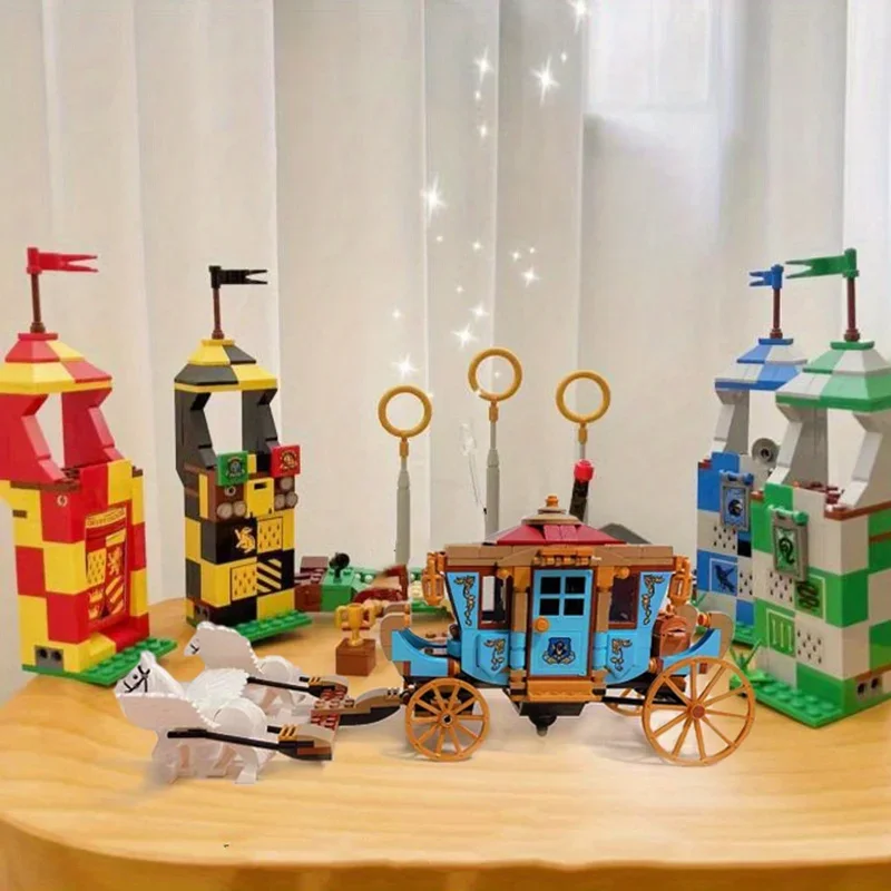 Model Kit Harry Potter - Ritterbus Quidditch-Wettkampf-Zimmer-Modell Baustein-Set Anime-Buch-Spielzeug für Geburtstagsgeschenke