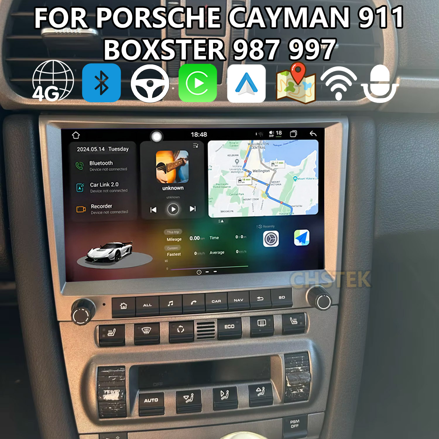 CHSTEK Auto-Carplay-Navigation – Model Kit Porsche 911 Bewertung und Preis